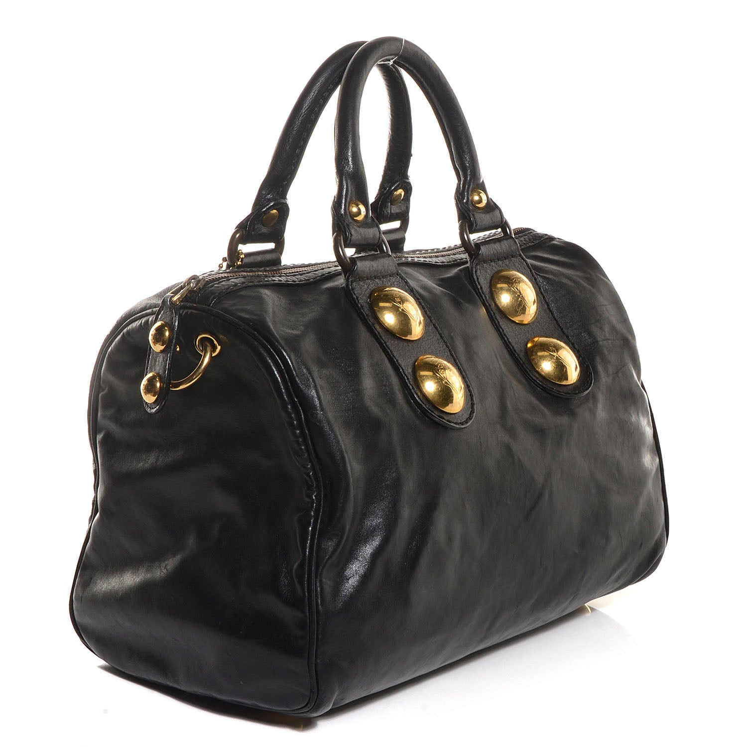 Gucci Leather Medium Babouska Boston Black 3 of 7