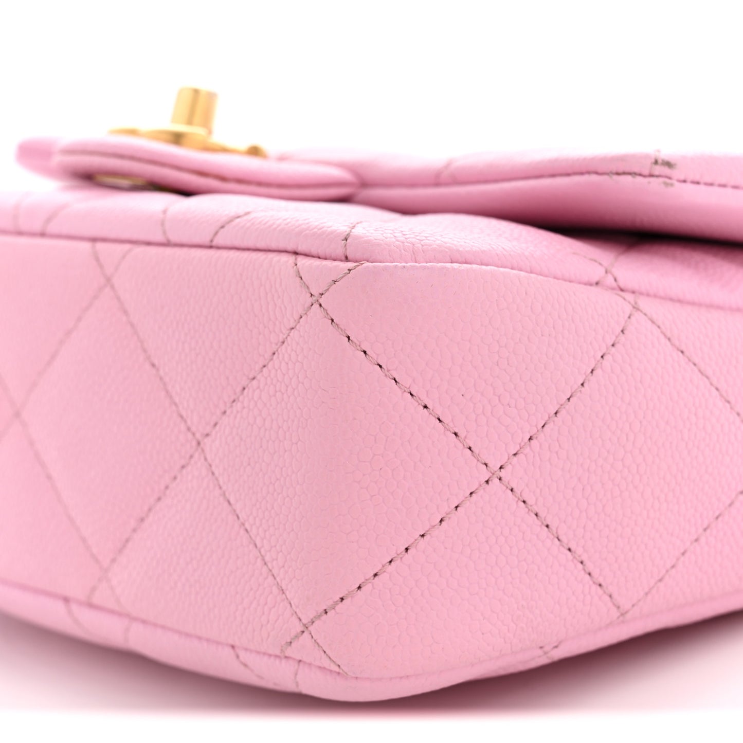 Caviar Quilted Mini Rectangular Sweetheart Flap Lilac