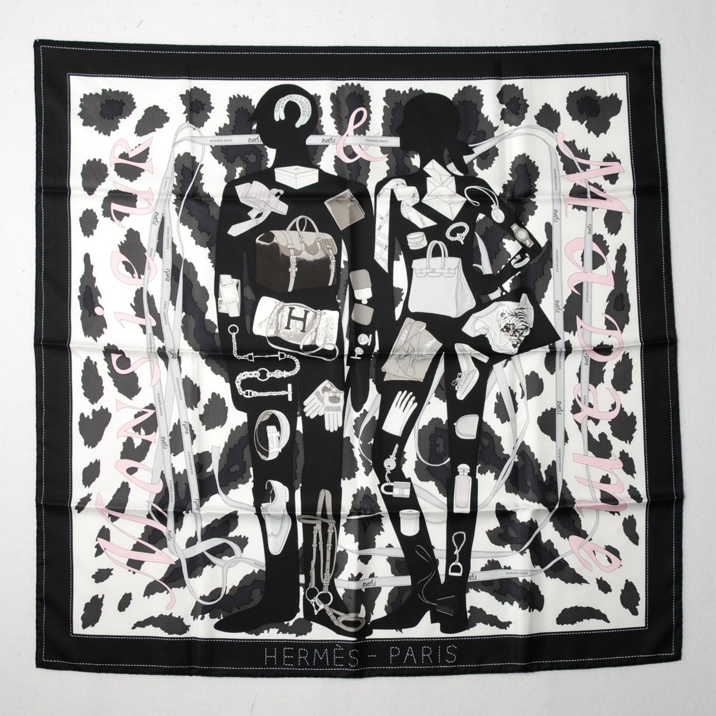 Silk Monsieur et Madame II Scarf 90