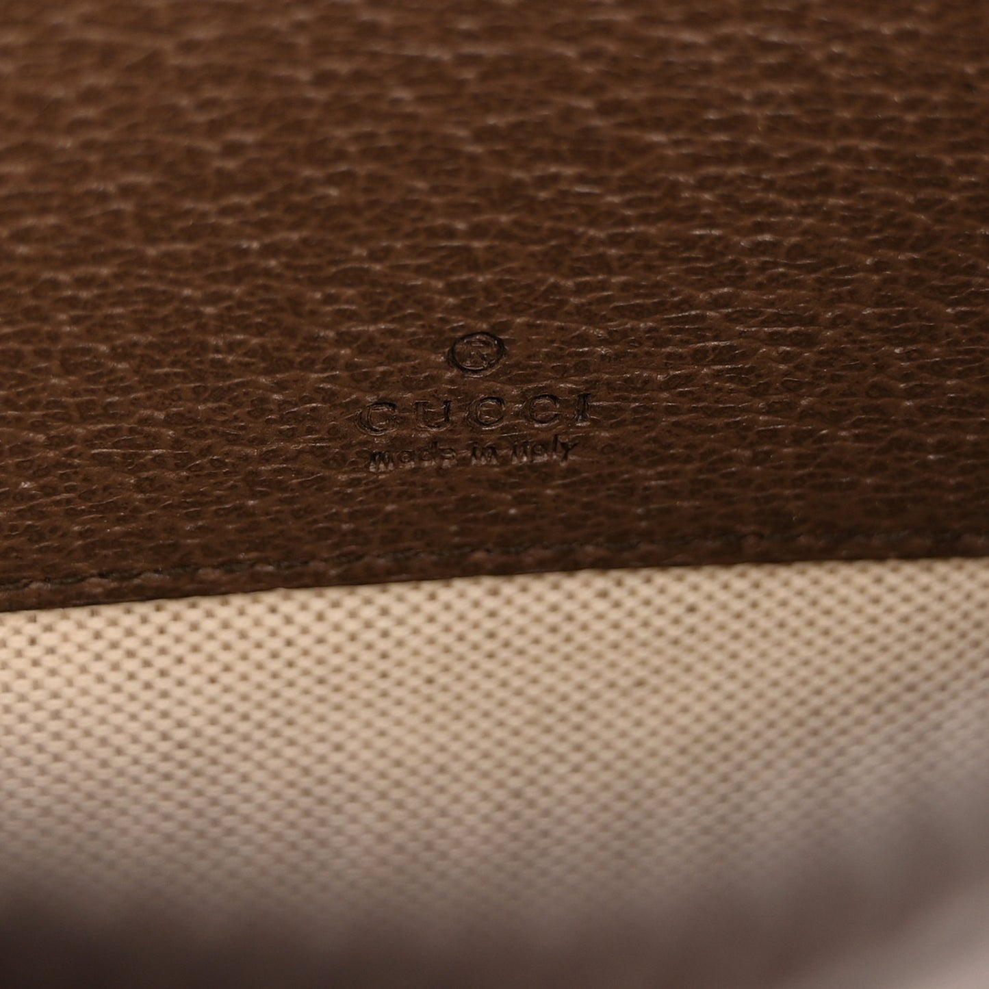 GG Supreme Monogram Web Ophidia Wristlet Pouch Brown