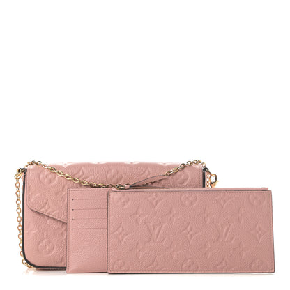 Louis Vuitton Empreinte Pochette Felicie Chain Wallet Rose Poudre 3 of 15