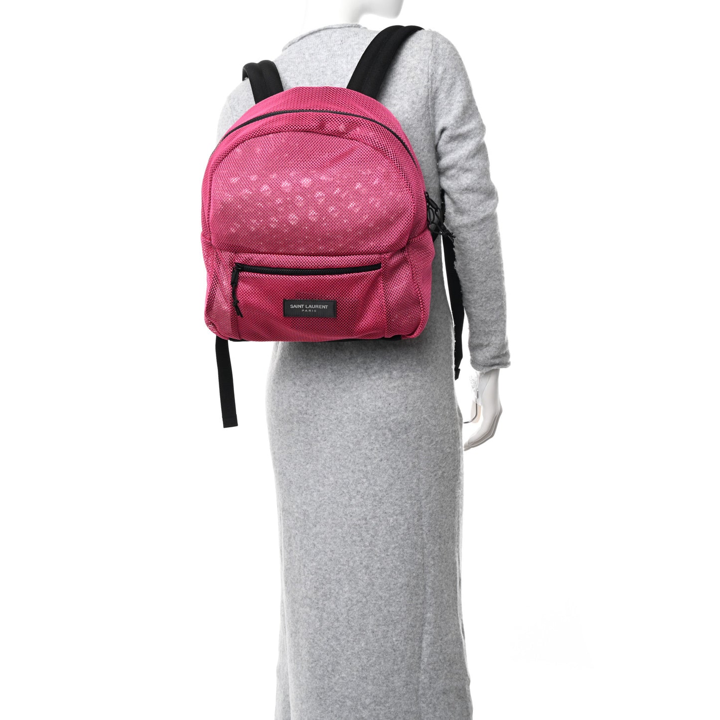 Nylon Mesh Backpack Fuchsia