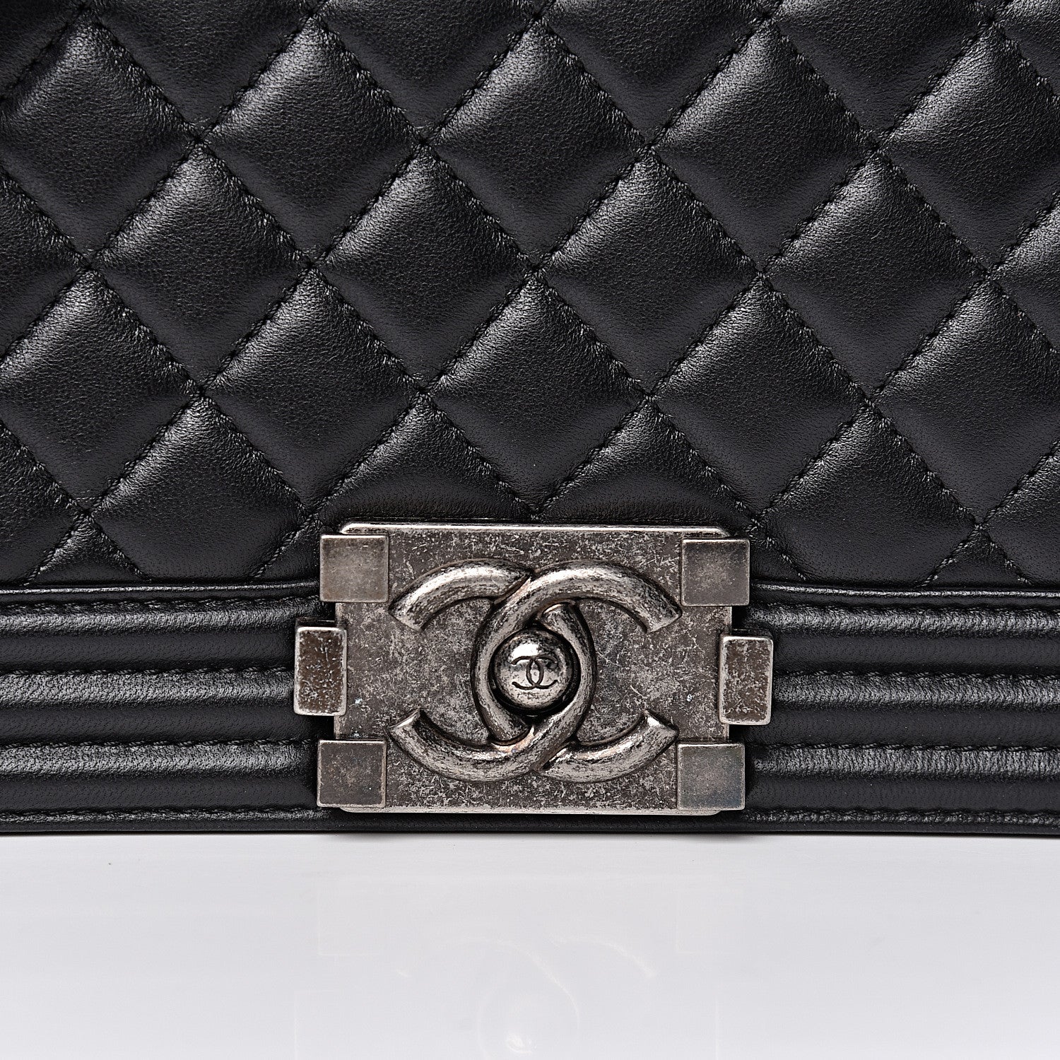 Chanel Lambskin Quilted Medium Boy Flap Black 8 of 11