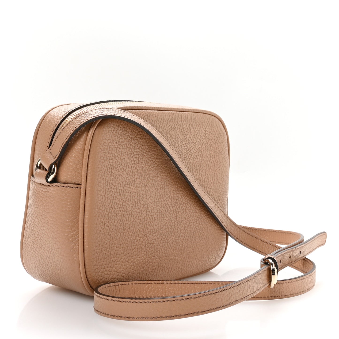 Pebbled Calfskin Small Soho Disco Bag Camelia