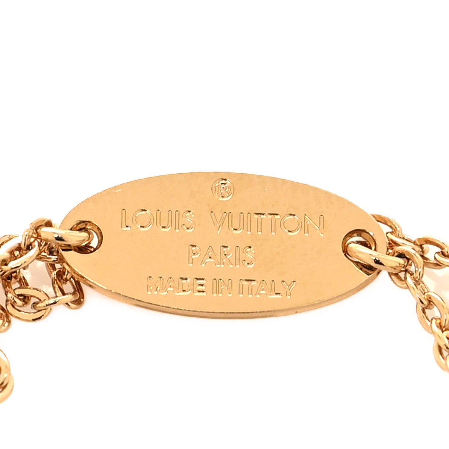 Louis Vuitton Brass Nanogram Bracelet Silver Gold 5 of 7