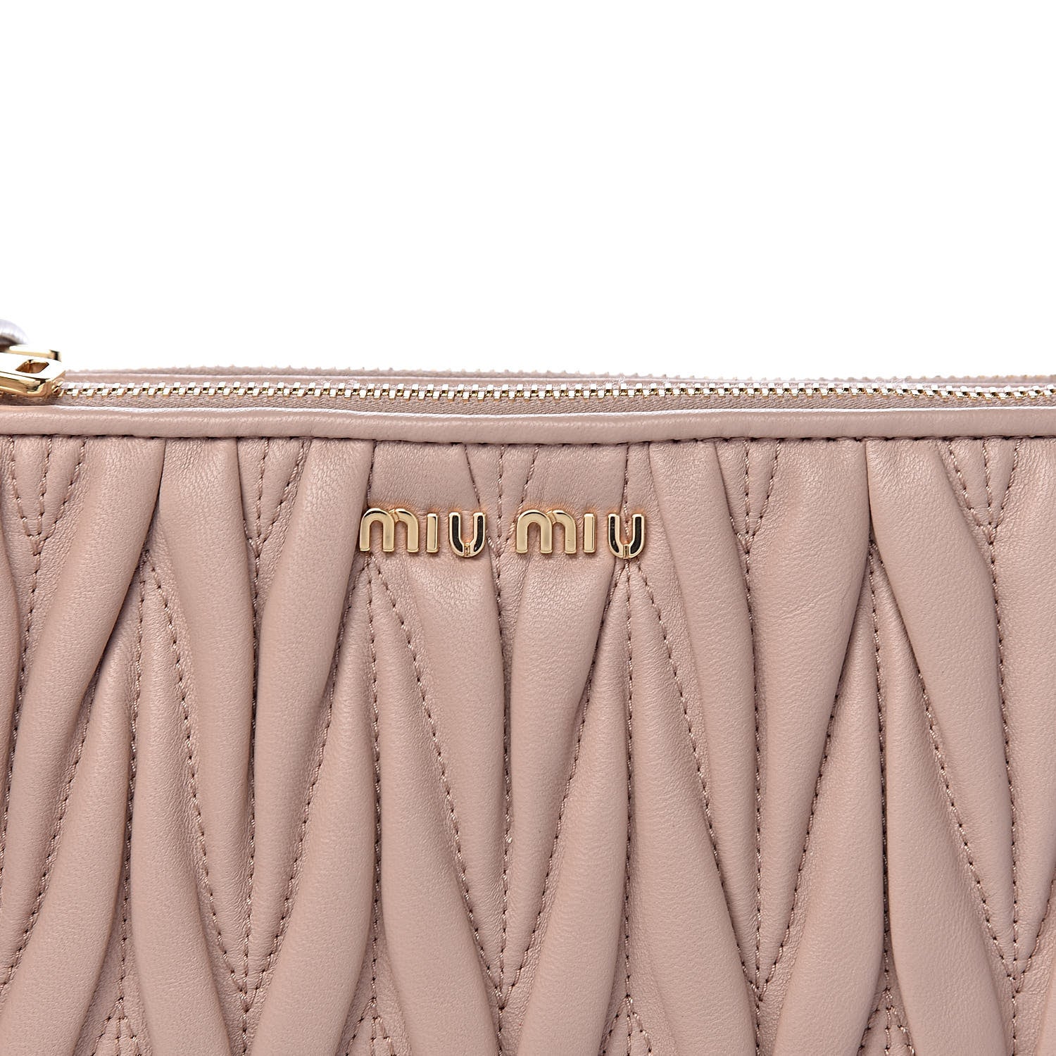Miu Miu Nappa Matelasse Double Zip Crossbody Cammeo 10 of 13