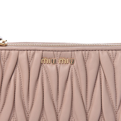 Miu Miu Nappa Matelasse Double Zip Crossbody Cammeo 10 of 13