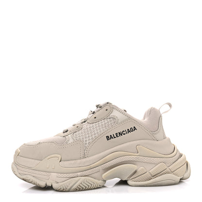 Balenciaga Fabric Mesh Womens Triple S Sneakers 37 Beige 1 of 9