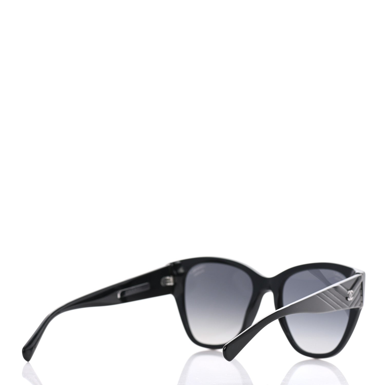 Chanel Acetate Polarized Butterfly CC Sunglasses 5412 Black 4 of 8