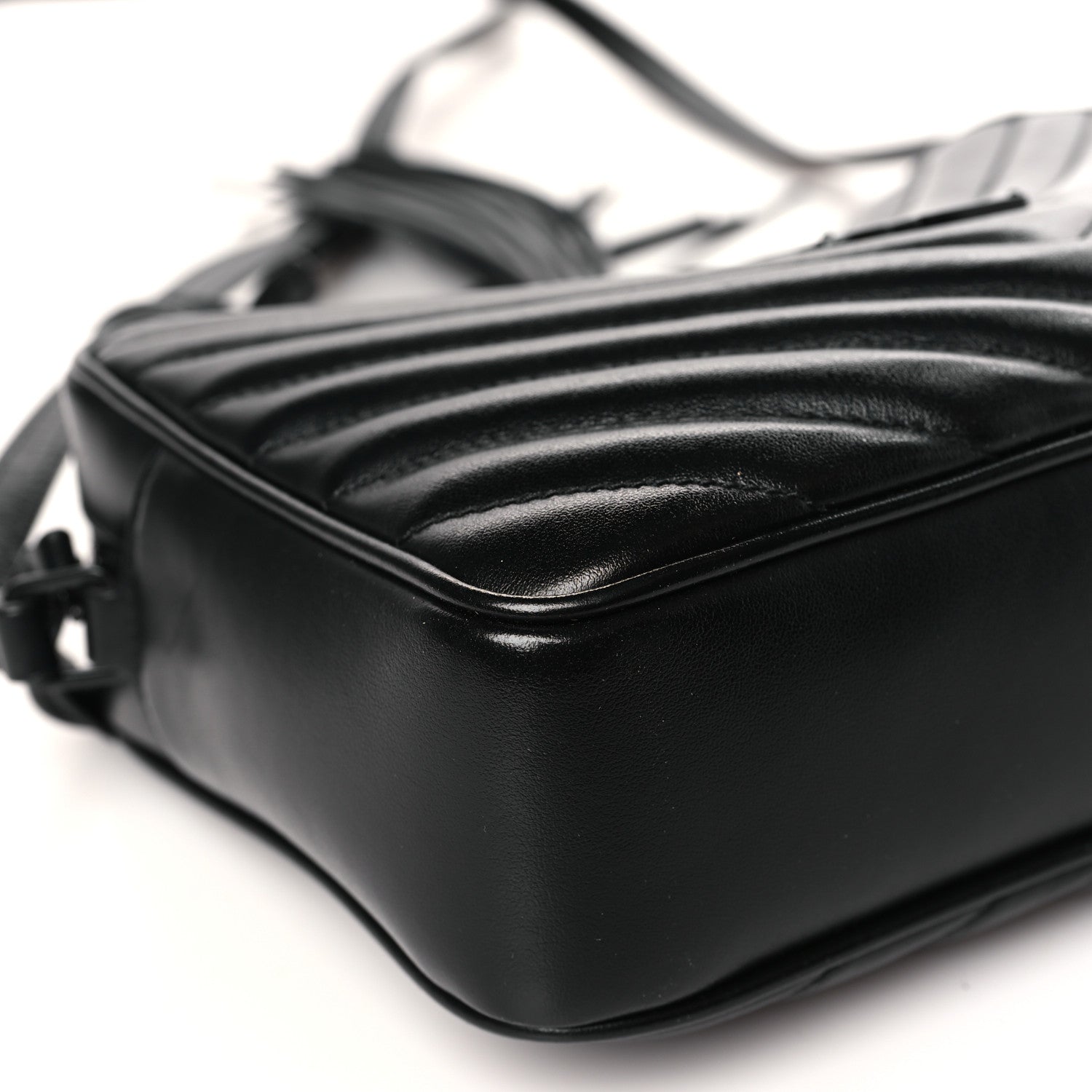 Saint Laurent Calfskin Matelasse Monogram Lou Camera Bag Black 4 of 9