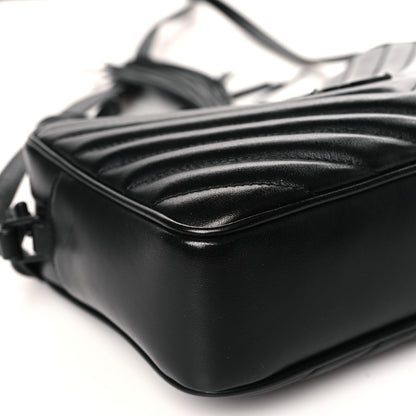Saint Laurent Calfskin Matelasse Monogram Lou Camera Bag Black 4 of 9