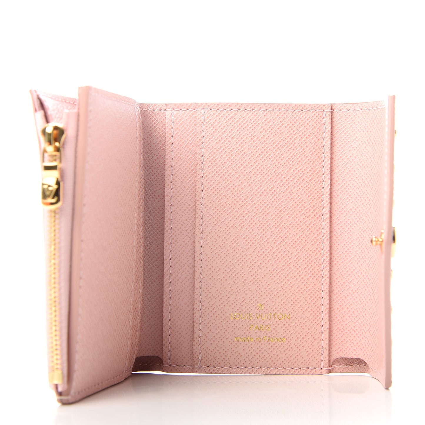 Damier Azur Studded Zoe Wallet Rose Ballerine