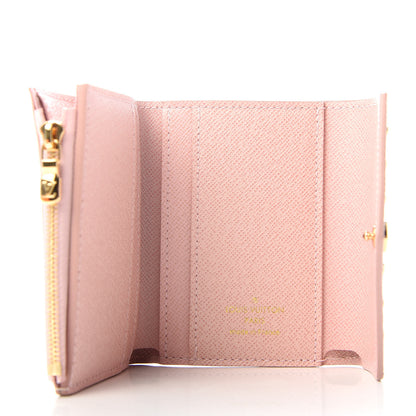 Louis Vuitton Damier Azur Studded Zoe Wallet Rose Ballerine 5 of 7