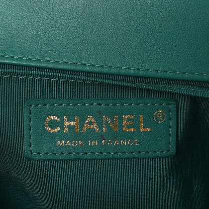 Chanel Lambskin Quilted Medium Boy Flap Green 6 of 10
