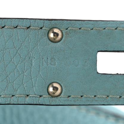 Hermes Taurillon Clemence Jypsiere 34 Bleu Atoll 7 of 14
