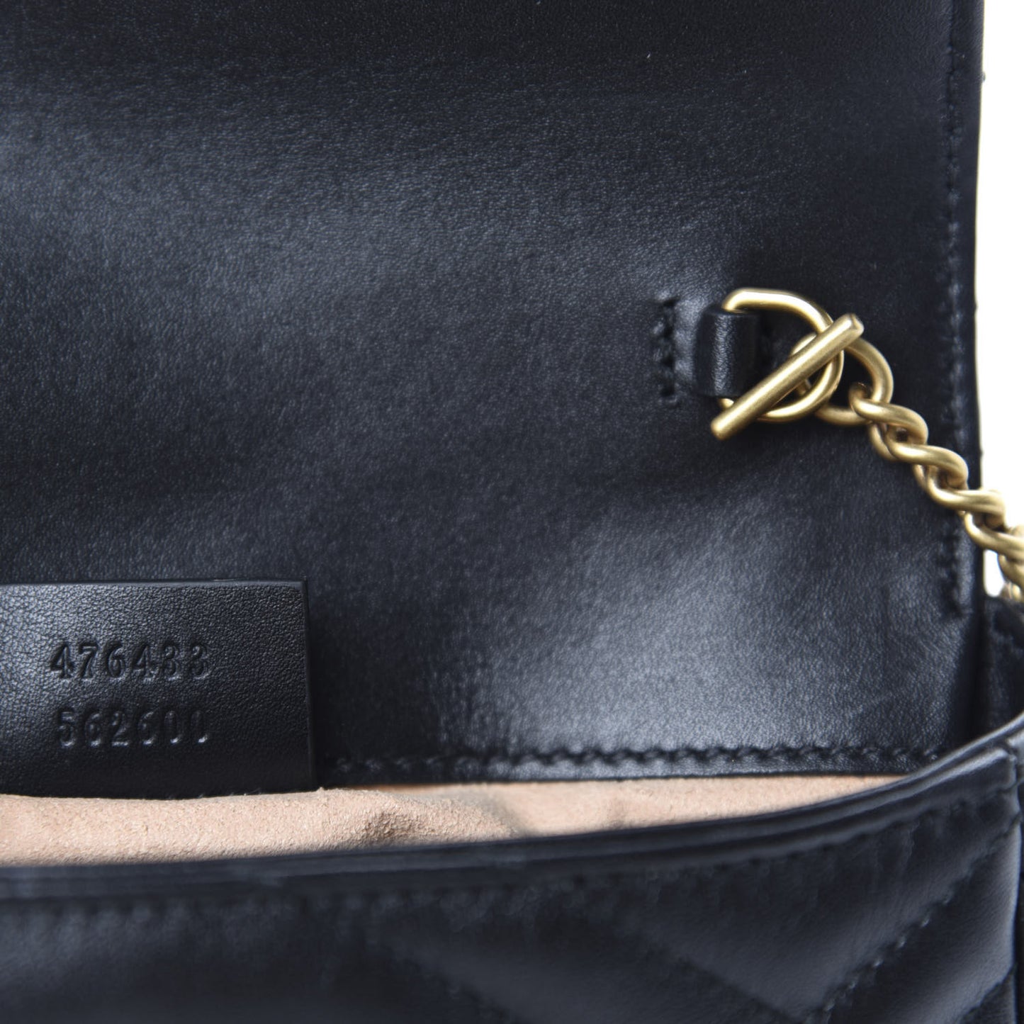 Calfskin Matelasse Super Mini GG Marmont Shoulder Bag Black