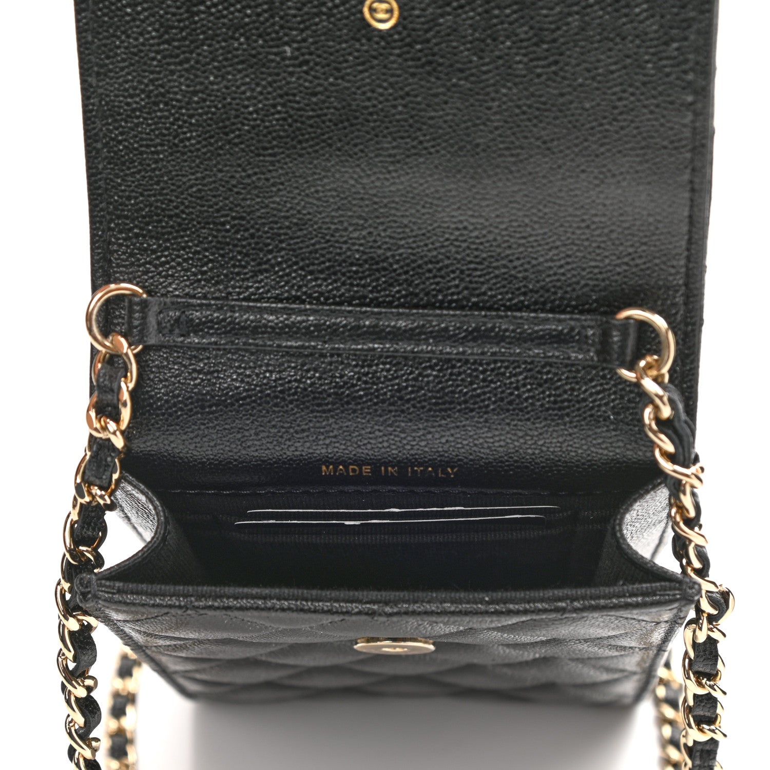 Chanel Caviar Quilted Classic Phone Holder Black 5 of 11