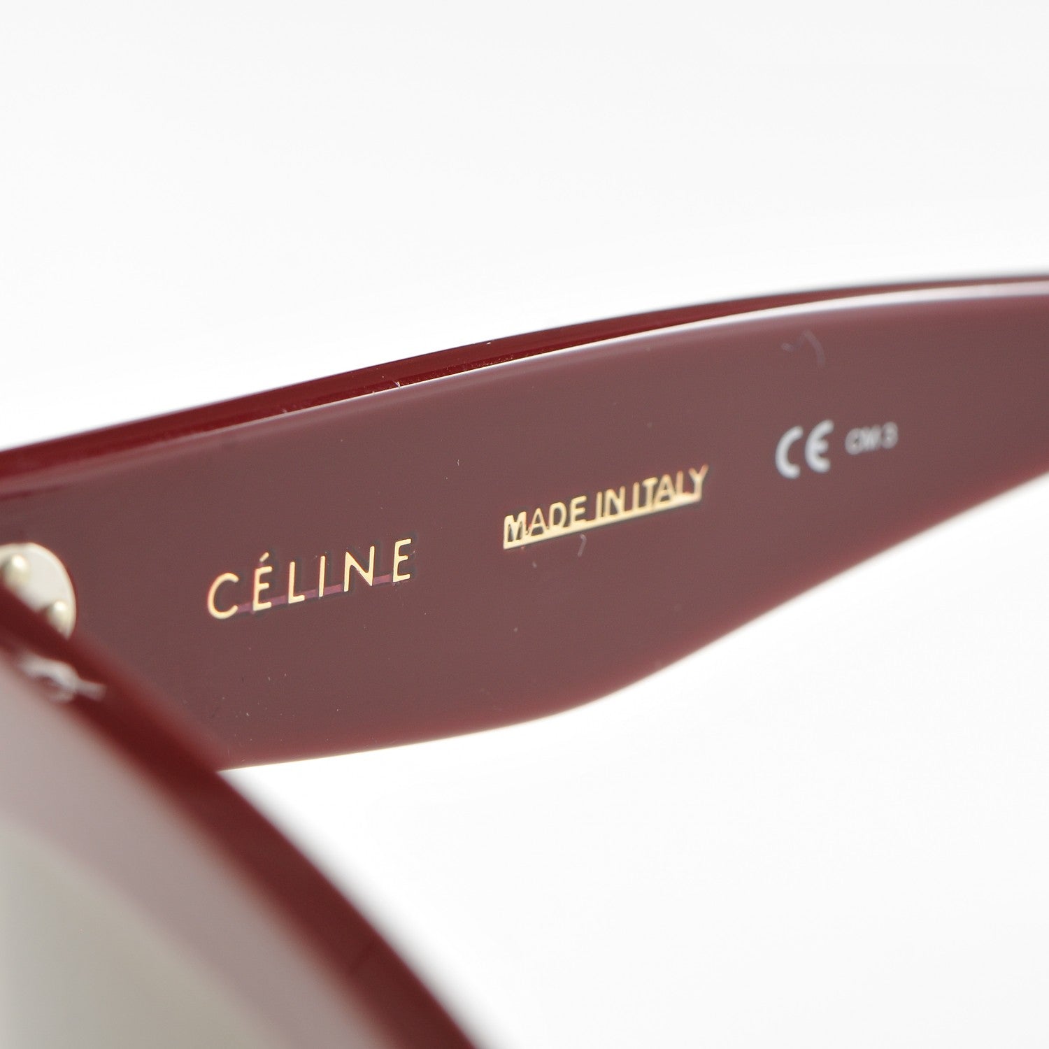 Celine Catherine Sunglasses CL 41098/F/S Burgundy Havana 6 of 7