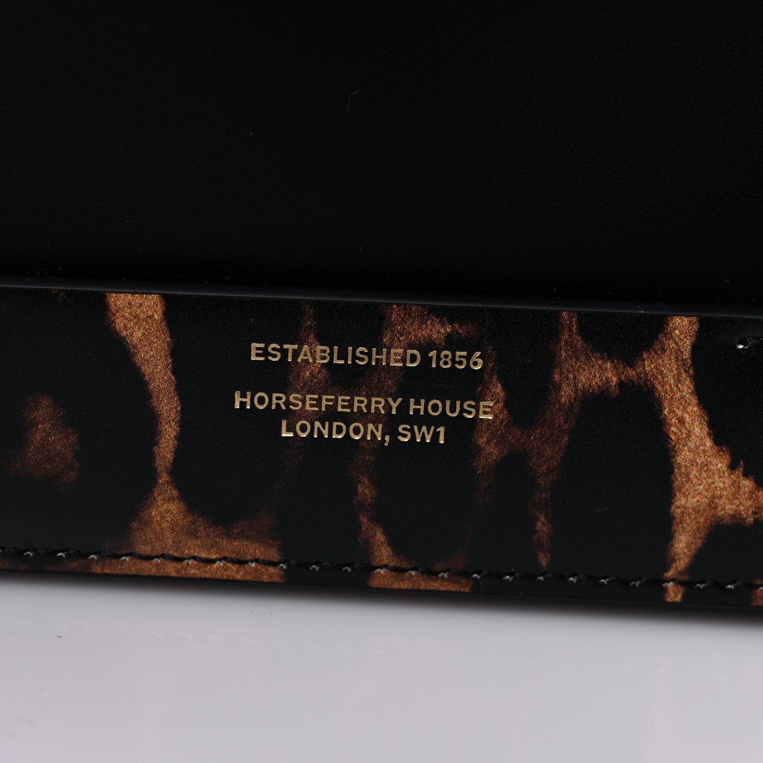 Burberry Calfskin Leopard Small Grace Bag Black 7 of 13