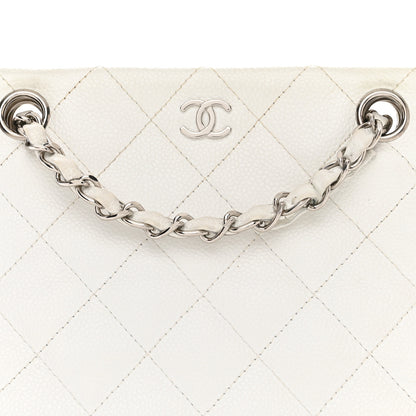 Chanel Caviar Quilted Shoulder Bag White 8 of 10