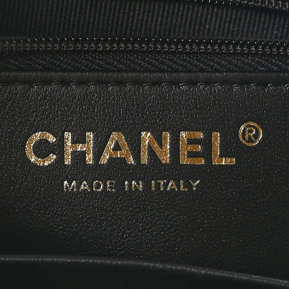 Chanel Shiny Aged Calfskin Quilted Nano Kelly Shopper Black 6 of 10