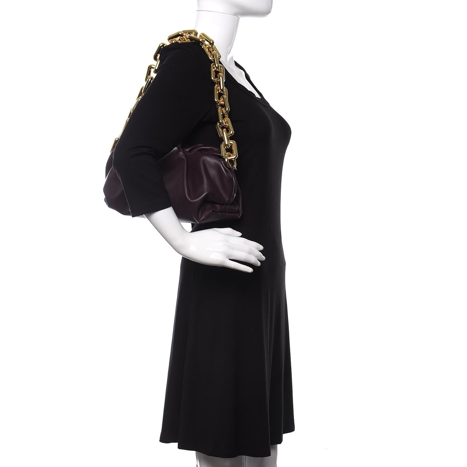 Bottega Veneta Calfskin The Pouch Chain Grape 2 of 11