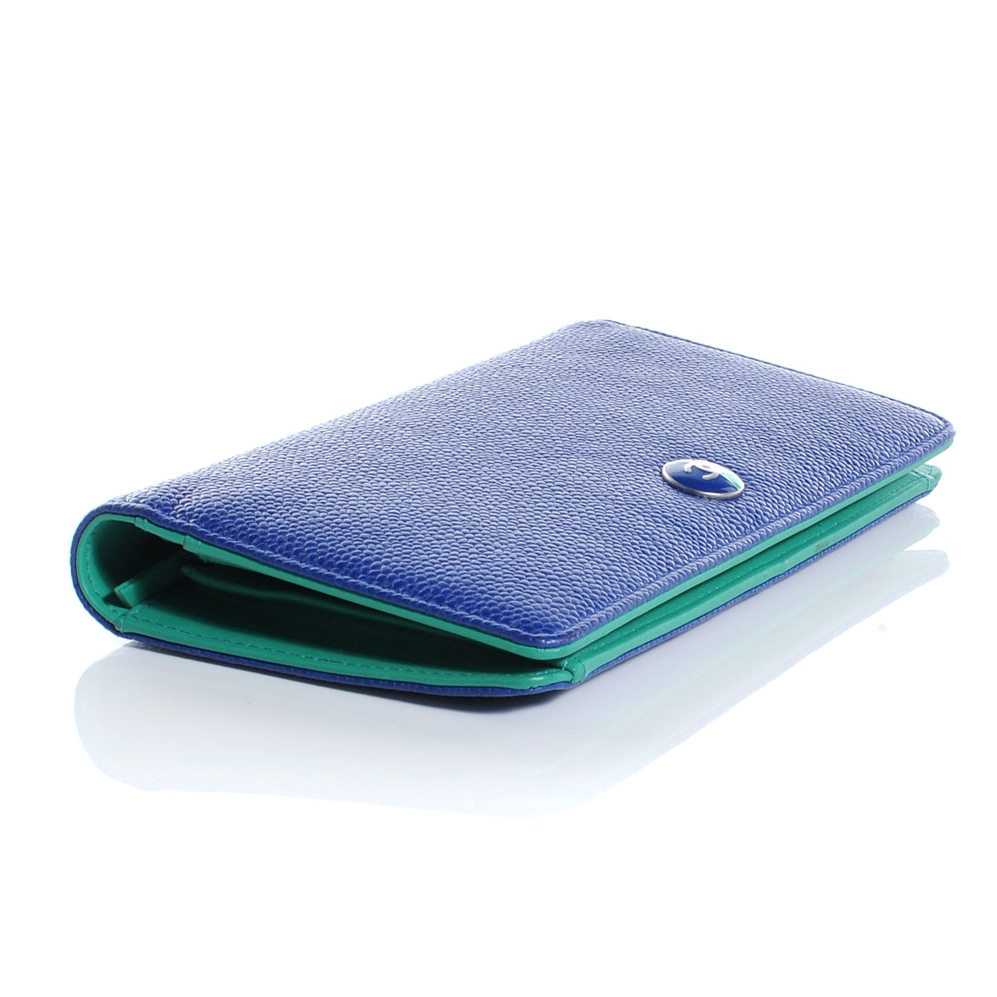 Caviar Yen Wallet Bi-Color Blue and Green