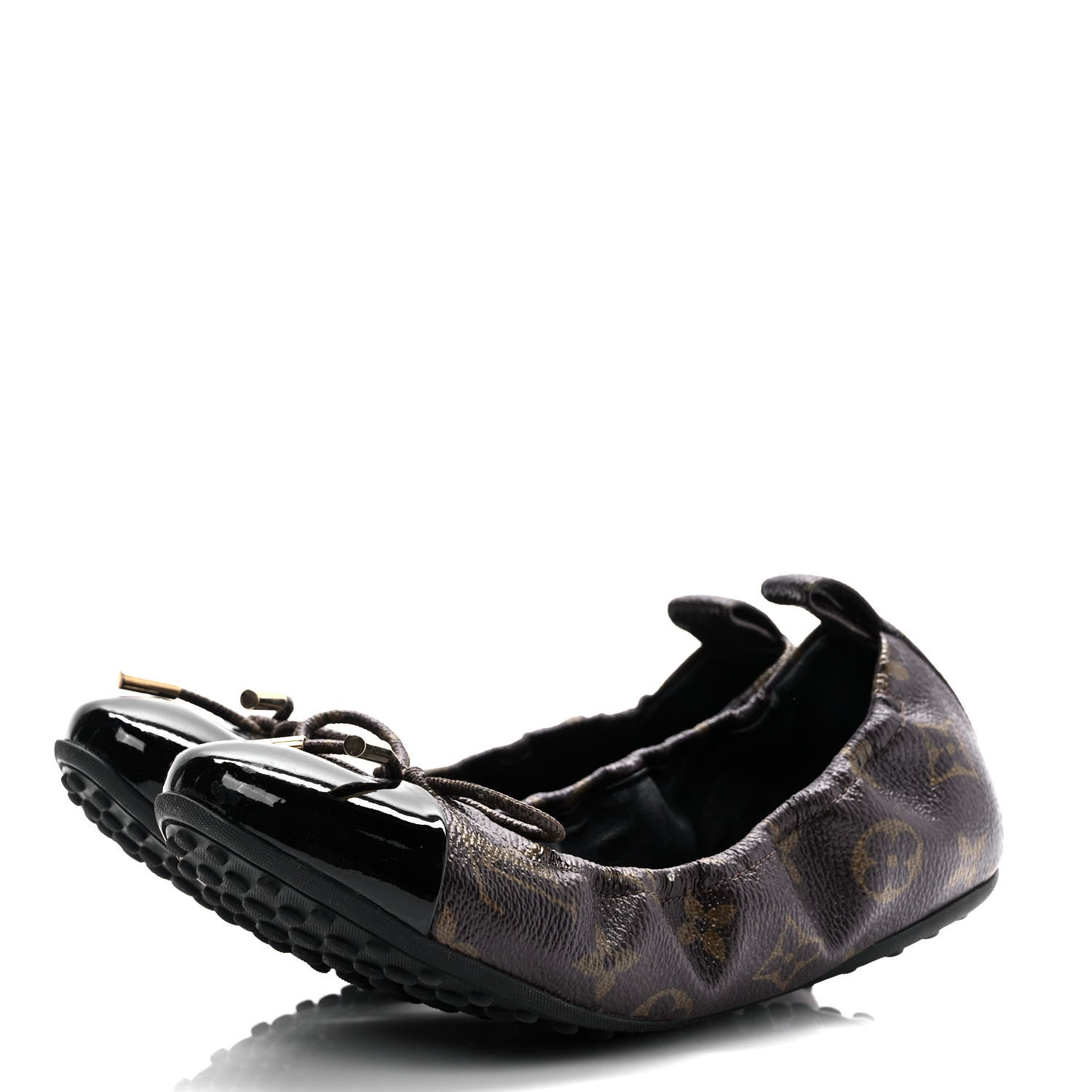 Louis Vuitton Monogram Flirty Ballerina Flats 37 Black 3 of 7