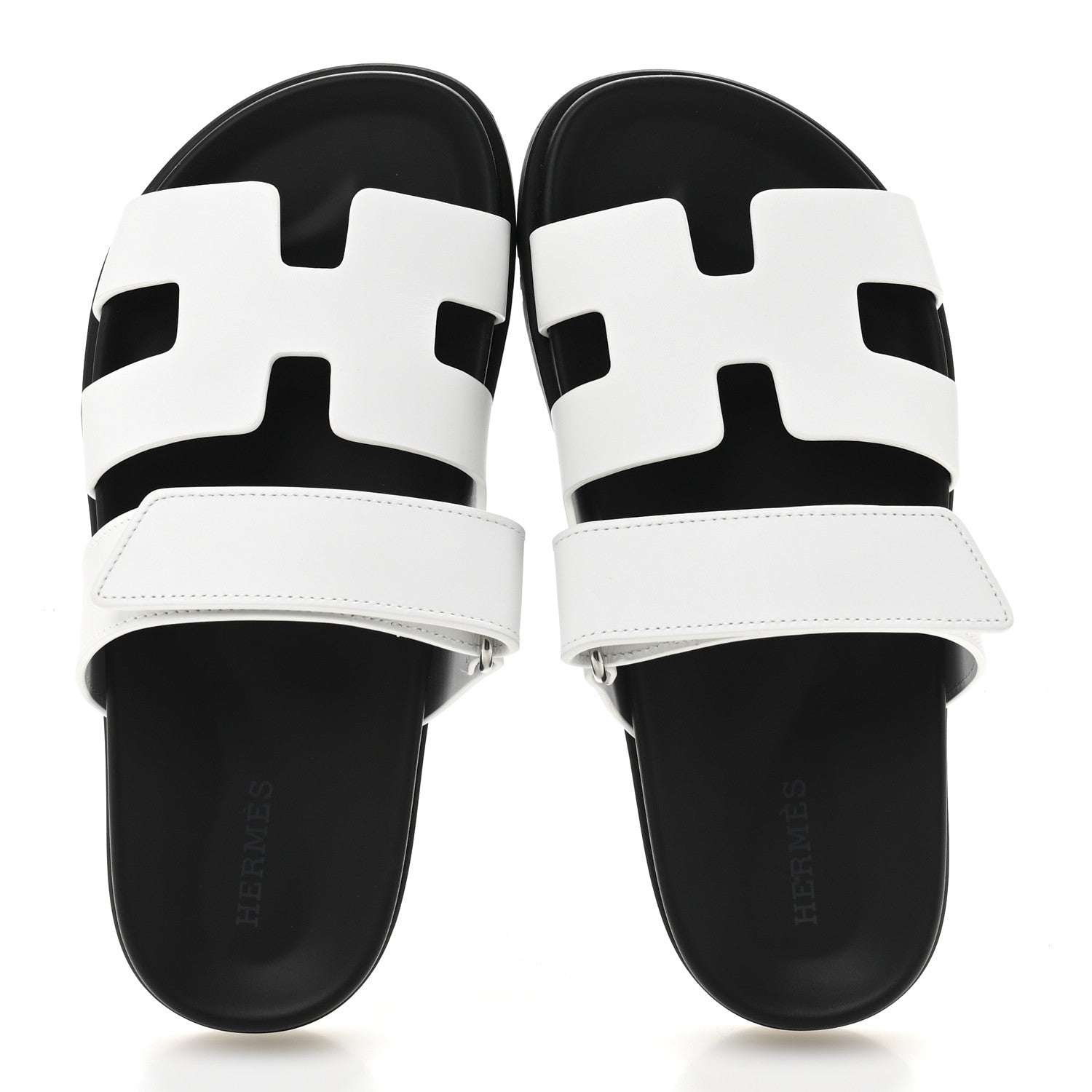 Hermes Calfskin Womens Chypre Sandals 35.5 White 2 of 10