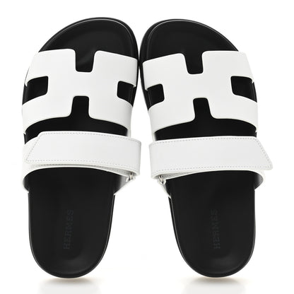 Hermes Calfskin Womens Chypre Sandals 35.5 White 2 of 10