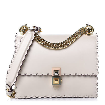 Fendi Vitello Liberty Scalloped Studded Small Kan I Shoulder Bag Camelia 1 of 11