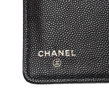 Chanel Caviar Stich Timeless CC Yen Wallet Black 6 of 10