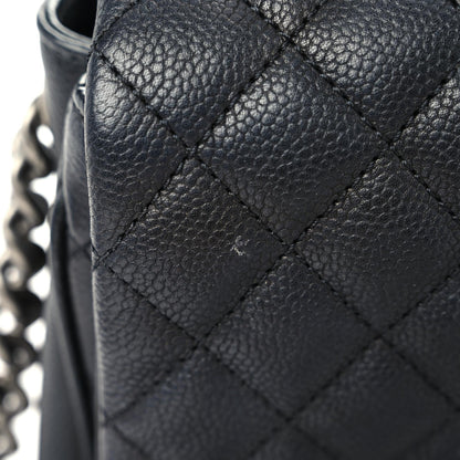 Chanel Caviar Quilted Medium Rock In Rome Single Flap Black 14 of 21