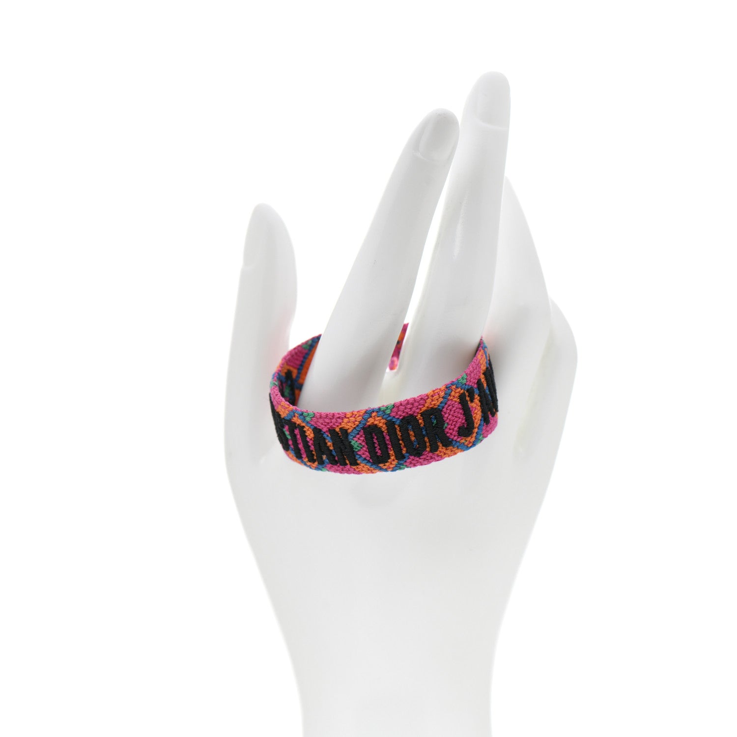 Christian Dior Woven Cotton J'Adior Friendship Bracelet Pink Multicolor 2 of 4