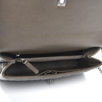 Chanel Caviar Lizard Quilted Medium Coco Handle Flap Khaki 6 of 8