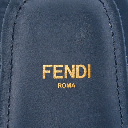 Fendi Velvet FF Fendi Feel Mules 36.5 Blue 6 of 8