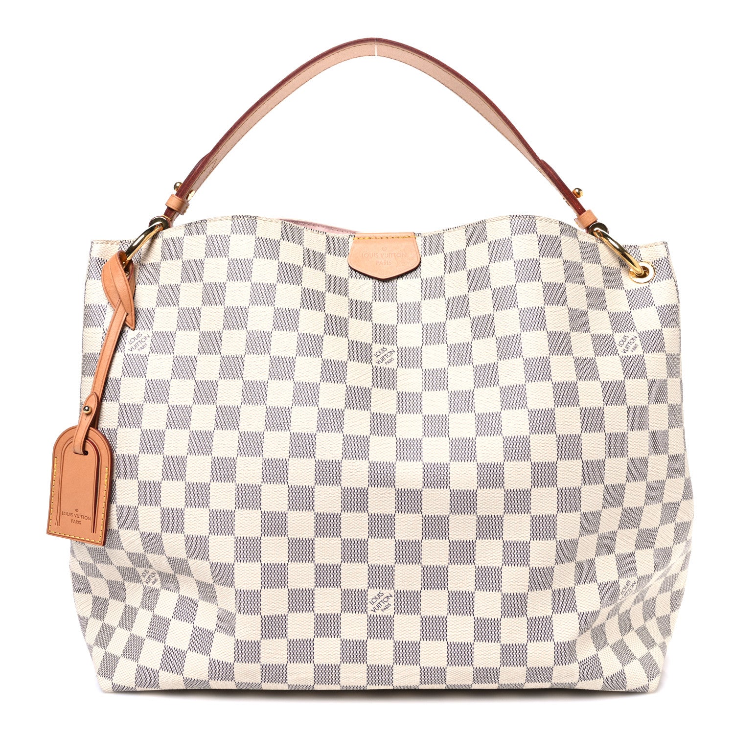 Louis Vuitton Damier Azur Graceful MM Rose Ballerine 1 of 10