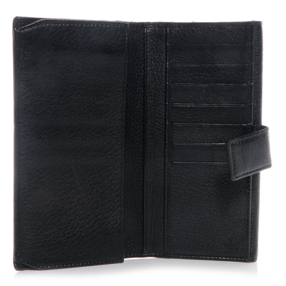 Gucci Leather Bamboo Continental Wallet Black 5 of 7