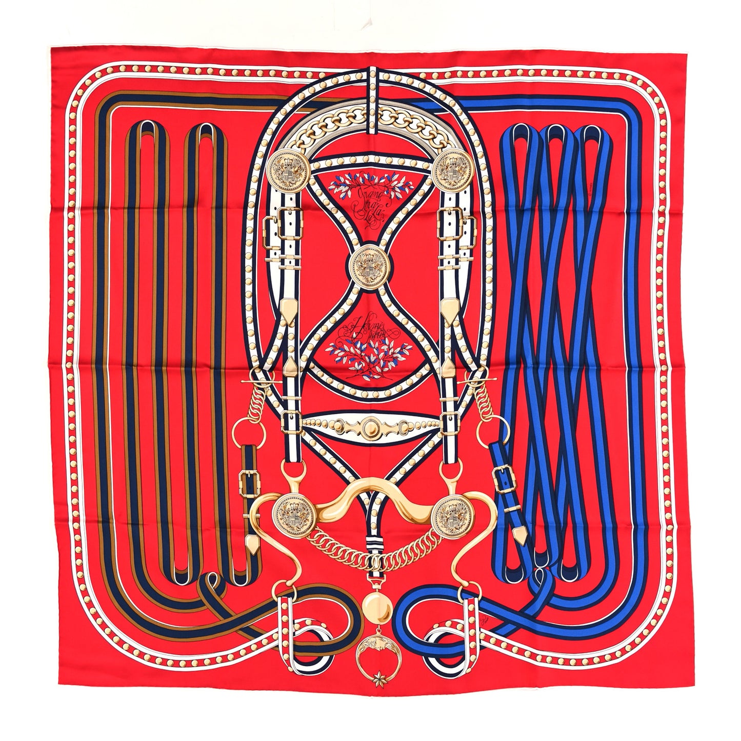 Silk Twill Grand Tralala 90 Rouge Bleu White