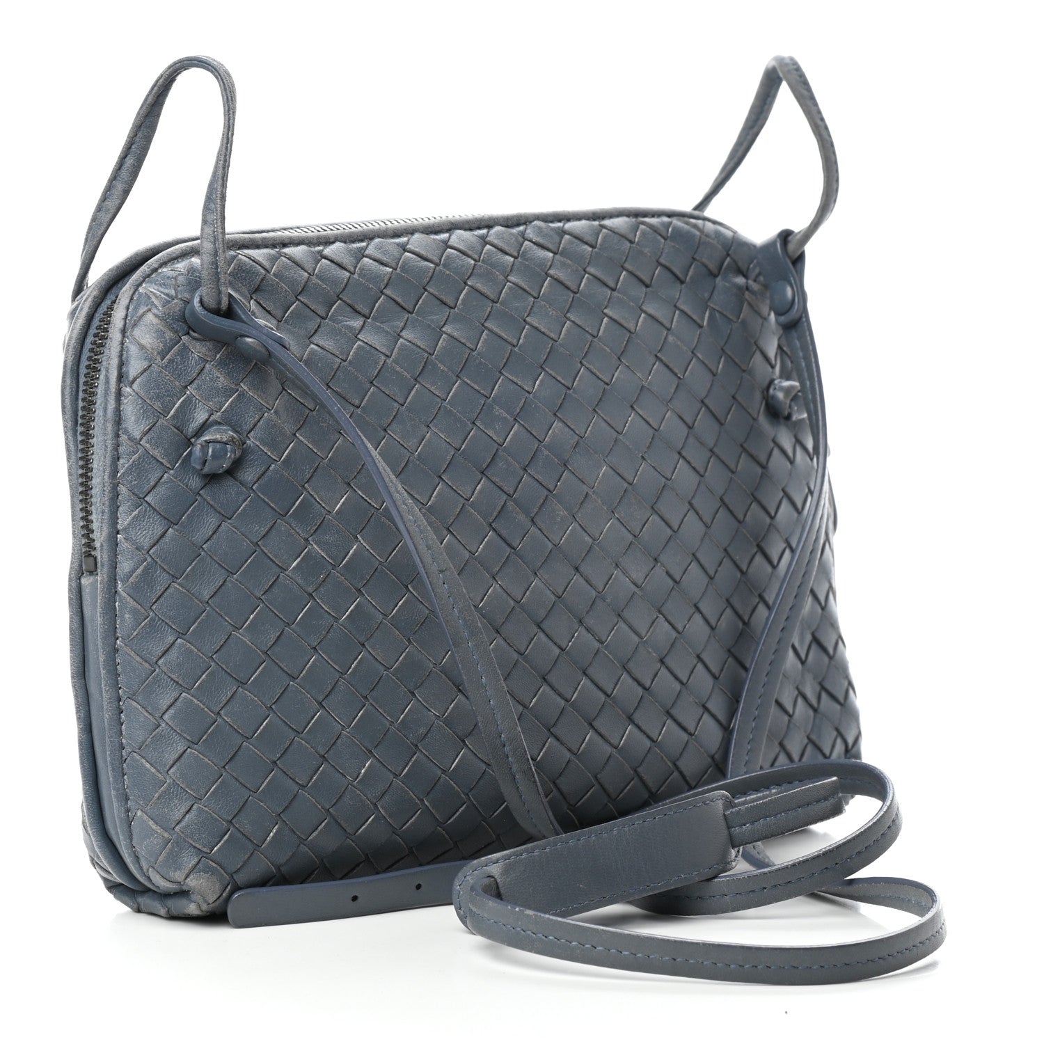 Bottega Veneta Nappa Intrecciato Pillow Crossbody Messenger Baltic Blue 3 of 8
