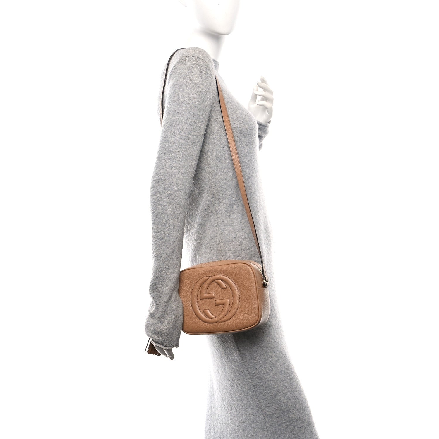 Gucci Pebbled Calfskin Small Soho Disco Bag Camelia 2 of 11