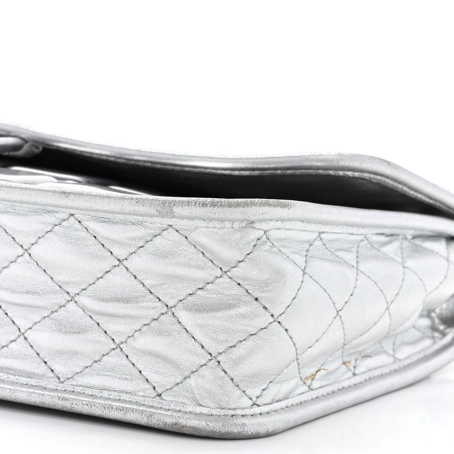 Vinyl Large Ice Cube Flap Silver