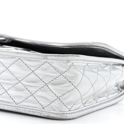 Chanel Vinyl Large Ice Cube Flap Silver 10 of 15