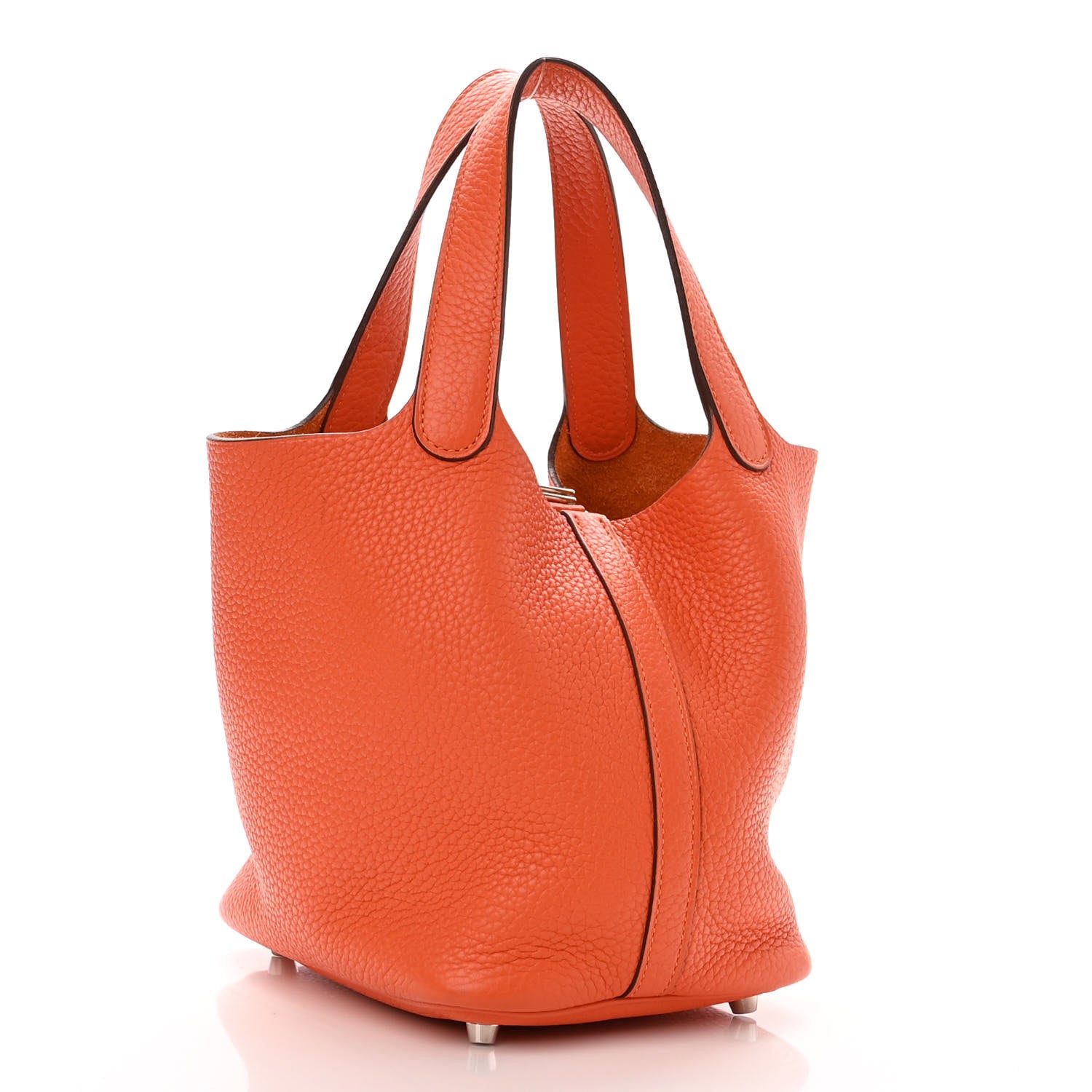 Hermes Taurillon Clemence Picotin Lock 18 PM Orange 3 of 9