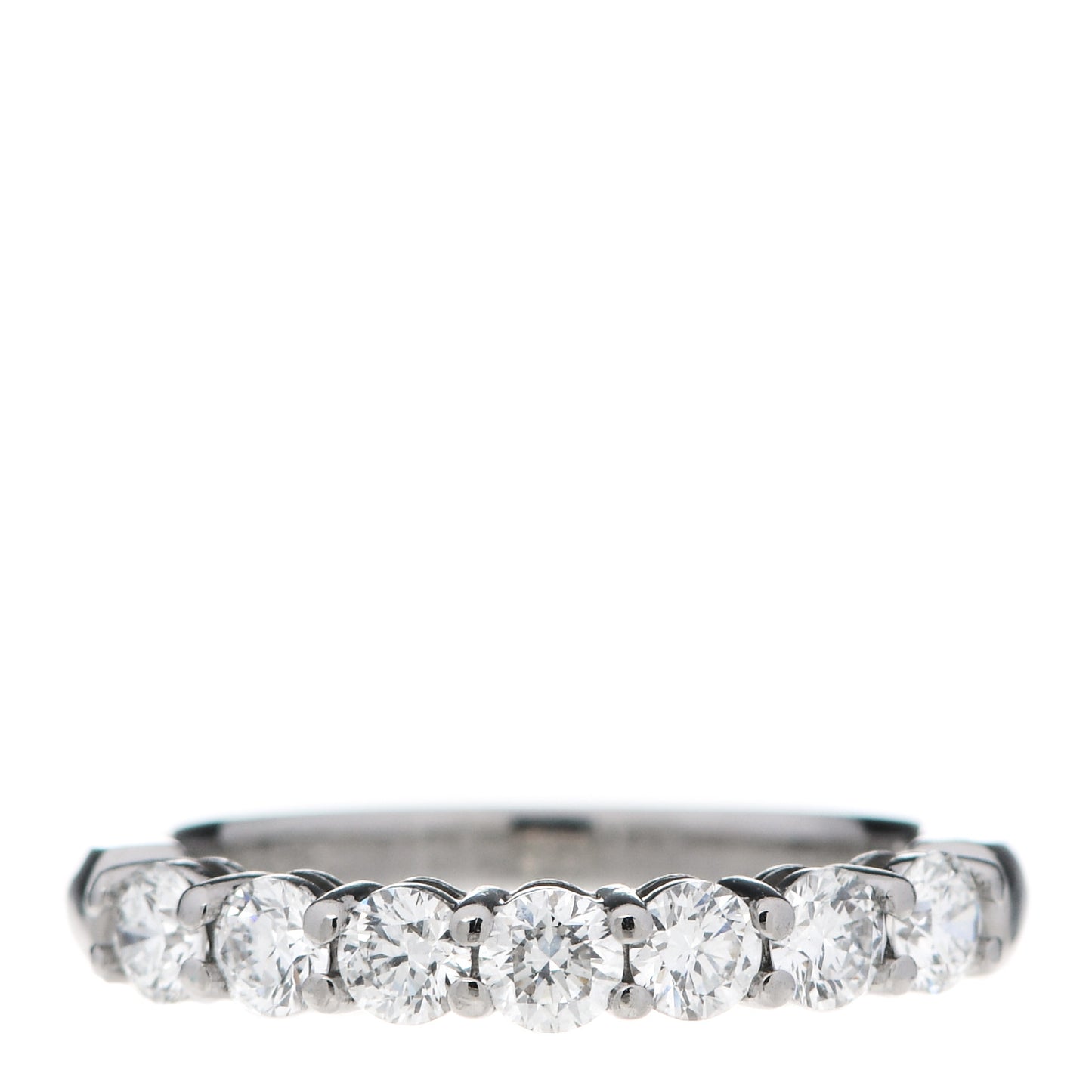 Platinum Diamond .57ctw 3mm Half Circle Embrace Band Ring 48 4.5