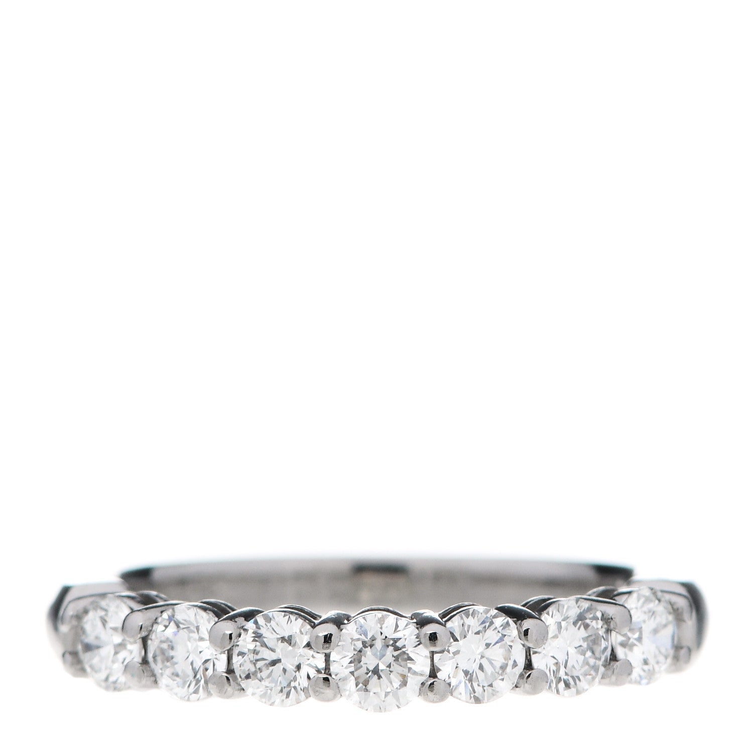 Tiffany Platinum Diamond .57ctw 3mm Half Circle Embrace Band Ring 48 4.5 1 of 6