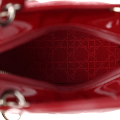 Christian Dior Patent Cannage Medium Lady Dior Red 5 of 9