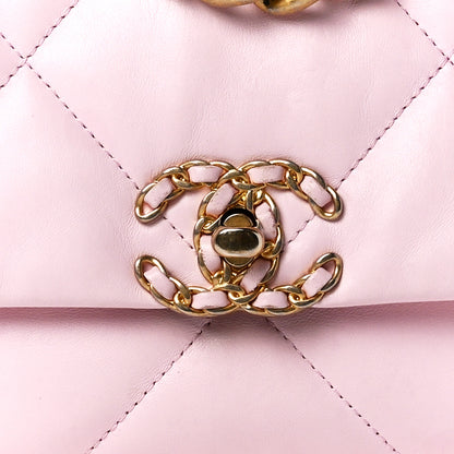 Chanel Lambskin Quilted Medium Chanel 19 Flap Light Pink 8 of 13