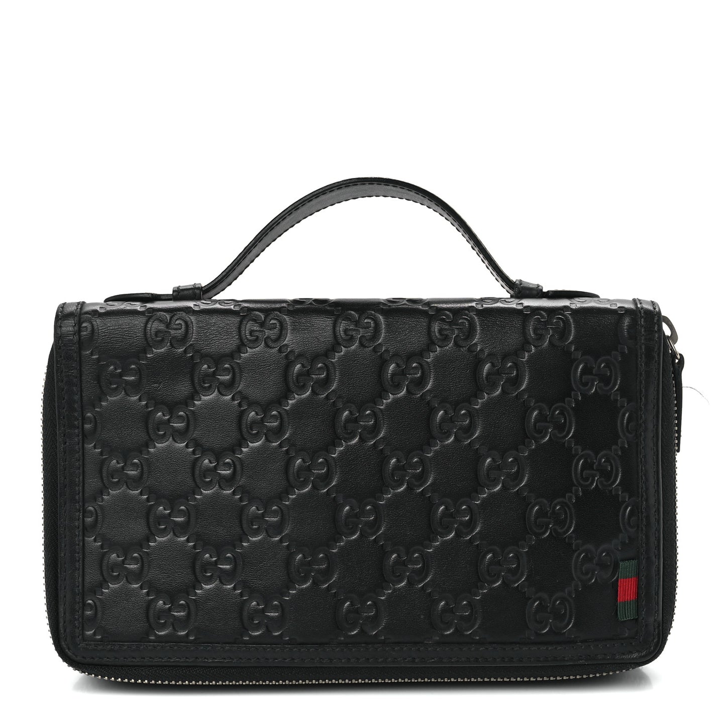 Guccissima Signature Travel Document Case Black