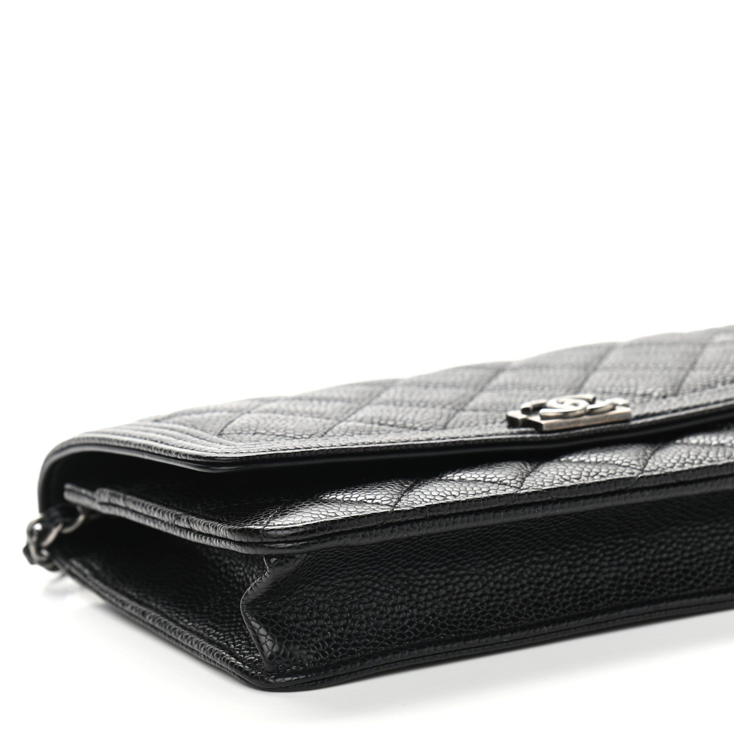 Chanel Caviar Quilted Boy Wallet On Chain WOC Black 9 of 11